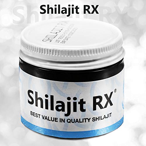 Product Cover Shilajit RX Natural Raw Shilajit Resin. 1000 Servings Jar. Premium Mineral Supplement Paste - Organic Resin Shilajit Extract (100 Grams))