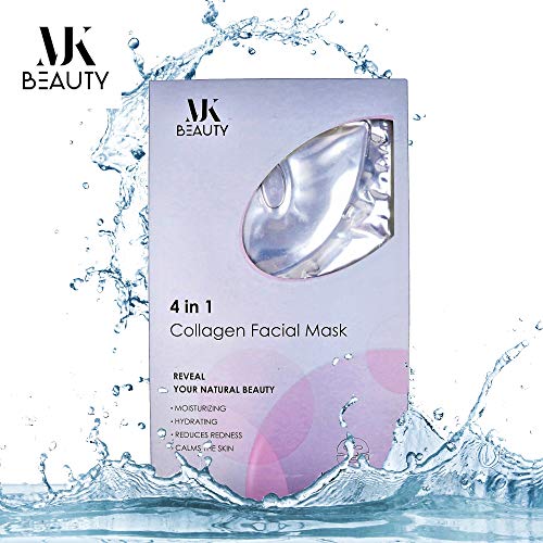 Product Cover Collagen Skin Moisturizing Face Mask - Pack of 3 Anti Wrinkle Facial Mask to Keep Skin Hydrate and Reduces Redness by MJK Beauty