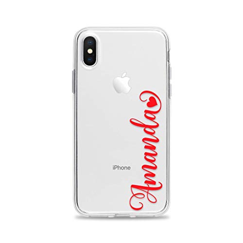 Product Cover Clear Phone Case with Personalized Custom Name for iPhone 11 Pro Max Xs Xr X 10s 10r 10 8 Plus 7 6s 6 Se 5s 5 Slim Flexible Transparent Tpu Rubber