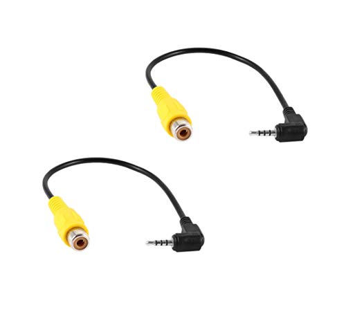 Product Cover Karcy 2pcs 2.5mm Stereo Male to RCA Female Adapter Cable for Car DVR Camcorder GPS, etc