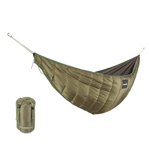 Product Cover KING SHOWDEN Hammock Underquilt Lightweight Camping Double Winter Sleeping Bag Under Quilt Blanket Ultralight Underquilt Keep Your Warmer Saves Space Portable (Green)