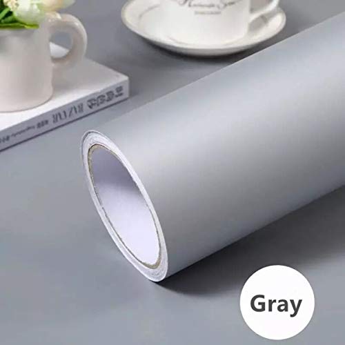 Product Cover Gray Self-Adhesive Wallpaper SelfAdhesive Film Stick Paper Easy to Apply Peel And Stick Wallpaper Stick Wallpaper Shelf Liner Table and Door Reform 15.75 Inch By 9.8 Feet