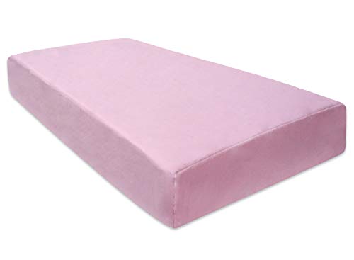 Product Cover BlueSnail Super Soft Stretchy Fitted Velour Crib Bed Sheet for Standard Crib and Toddler Mattress (Pink)
