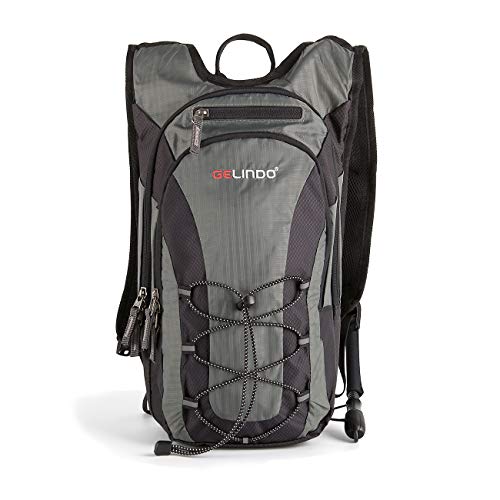 Product Cover Gelindo Lightweight Hydration Backpack Pack with 2L/ 70oz BPA Free Water Bladder Daypack with Insulated Compartment Outdoor Gear for Trail Running Cycling Camping Hiking 10L
