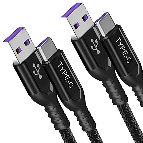 Product Cover COOYA 5A SuperCharge USB C Super Charging Cable Compatible with Huawei P30 Pro, P20 Pro, P30, P10 Plus, Huawei Mate 20 Pro, Mate 10 Pro, 6FT-2Pack