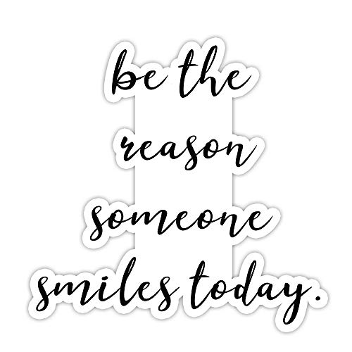 Product Cover Be The Reason Someone Smiles Inspirational Quote Stickers - 2 Pack - Laptop Stickers - 2.5