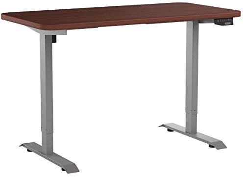 Product Cover FlexiSpot EN1S-R5528N Electric Height Adjustable Desk, 55 x 28 Inches, Home Office Sit Stand Up Desk(Gray Frame +55 inch Mahogany Top)