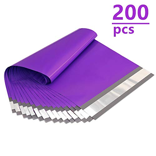 Product Cover UCGOU 200Pcs - 6 x 9 Inch Poly Mailers Purple Premium Shipping Envelopes Mailers Bags Self Sealed Business Shipping Mailer Bags with Self Adhesive Strip Waterproof and Tear-Proof Postal Bags