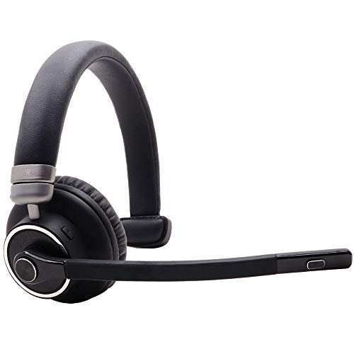 Product Cover Bluetooth Headset with Microphone,Willful M91 Wireless Headset with Noise Cancelling Sound,Comfortable Extra Cushion, Strong BT Signal,Mute Button,Cell Phone Headset for Office Trucker Drivers