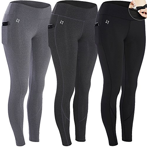 Product Cover FITTIN Yoga Workout Leggings - Power Flex Pants for Fitness Running Sports Pack of 3 1X