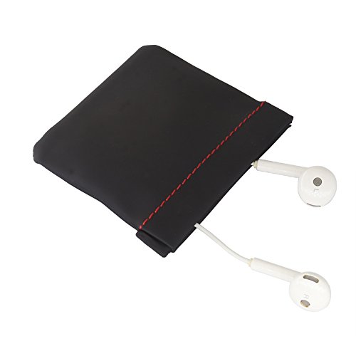 Product Cover EVNSIX Earbud Case Organizer Pouch Bag Earphone Coin Purse for Women Men,Spring Frame Close,Soft PU Leather(2 Pack)