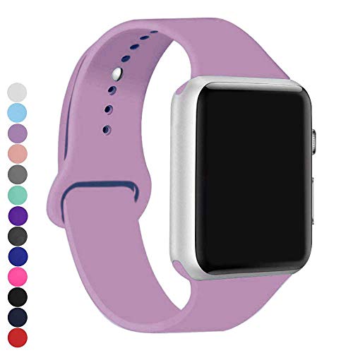 Product Cover a8Miss Sport Band Compatible for Apple Watch 38mm 42mm Series 1, Series 2,Series 3 & 40mm 44mm Series 4,Series 5(42mm(44mm) S/M,Lavender)
