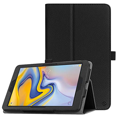 Product Cover Fintie Folio Case for Samsung Galaxy Tab A 8.0 2018 Model SM-T387 Verizon/Sprint/T-Mobile, Slim Fit Premium Vegan Leather Stand Cover, Black