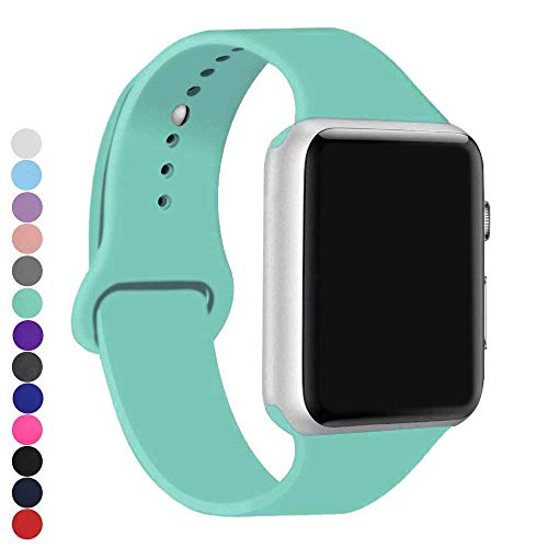 Product Cover a8Miss Sport Band Compatible for Apple Watch 38mm 42mm Series 1, Series 2,Series 3 & 40mm 44mm Series 4,Series 5(42mm(44mm) S/M,Mint Green)