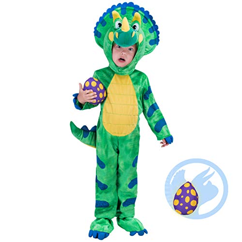 Product Cover Spooktacular Creations Triceratops Deluxe Kids Dinosaur Costume for Halloween Dinosaur Dress Up Party