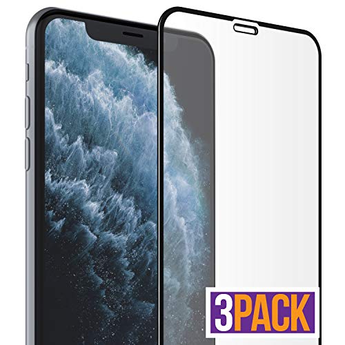Product Cover FlexGear Screen Protector for iPhone 11 Pro Max/iPhone Xs MAX [Full Coverage] Tempered Glass, Clear (3-Pack)
