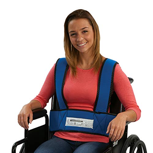 Product Cover Sammons Preston Adult Foam Torso Support, Wheelchair Straps Hold User Upright to Promote Posture Alignment, Adjustable Chest & Waist Band Prevent Tilting or Falling of Elderly, Disabled, Handicapped