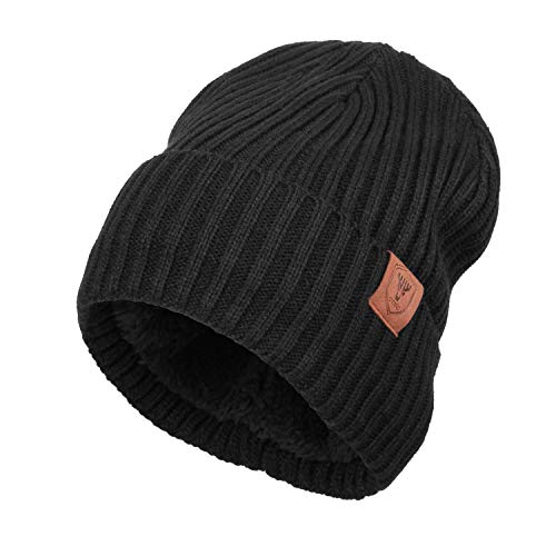 Product Cover OZERO Knit Beanie Hat Winter Thermal Polar Fleece Snow Skull Cap for Men and Women