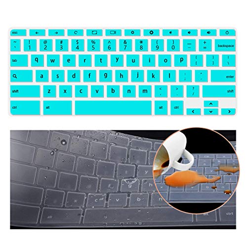 Product Cover Lapogy [2 PCS] Keyboard Cover Skin for Acer Chromebook 14 CB3-431 CP5-471, Ultra Thin Anti Dust Keyboard Skin,acer chromebook Accessories,HP Chromebook 11 G5 EE,(Mint)