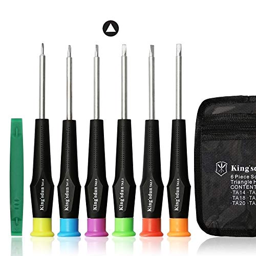 Product Cover Fixinus Full Triangle Head Screwdriver Set For Electronic Toys, 7-Piece Triangle Security Screws Driver Tool Kit For Thomas McDonald's Toy Series Repair Battery Disassemble - Toys Triangle Driver Set