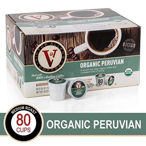 Product Cover Organic Peruvian for K-Cup Keurig 2.0 Brewers, 80 Count Victor Allen's Coffee Medium Roast Single Serve Coffee Pods