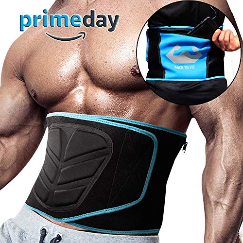 Product Cover Waist Trimmer by BTF - Waist Trainer Weight Loss for men and women good for running and gym extreme workout have a sweet sweat abs by using this fitness belt the best sport exercise Unisex