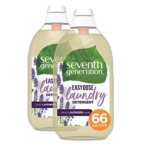 Product Cover Seventh Generation Laundry Detergent, Ultra Concentrated EasyDose, Fresh Lavender, 23 oz, 2 Pack, 132 Loads (Packaging May Vary)