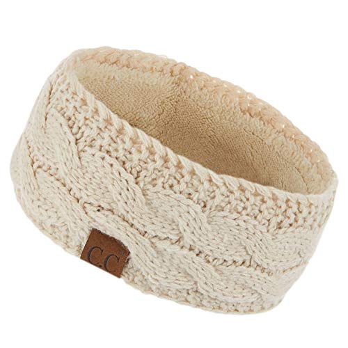 Product Cover C.C Winter Fuzzy Fleece Lined Thick Knitted Headband Headwrap Earwarmer(HW-20)(HW-33)