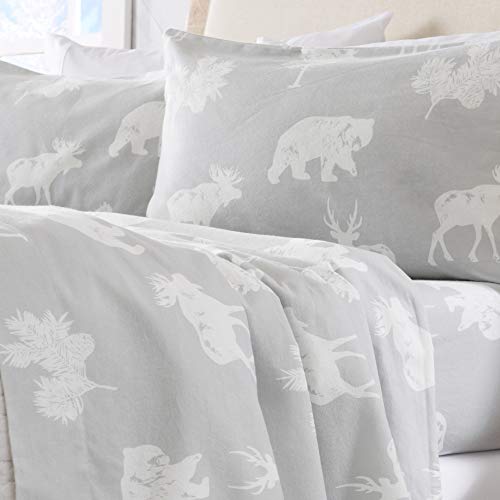 Product Cover Home Fashion Designs Flannel Sheets Full Winter Bed Sheets Flannel Sheet Set Forest Animals Flannel Sheets 100% Turkish Cotton Flannel Sheet Set. Stratton Collection (Full, Forest Animals)