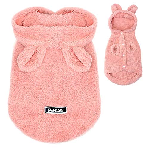 Product Cover PET ARTIST Winter Warm Small Dog Pajamas Coats for Puppy,Cute Rabbit Design Pet PJS Jumpsuit,Soft Fleece Hoodie Clothes for Chihuahua Yorkie Poodles
