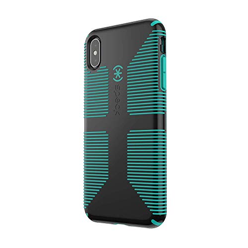 Product Cover Speck Products CandyShell Grip iPhone Xs Max Case, Black/Oasis Green