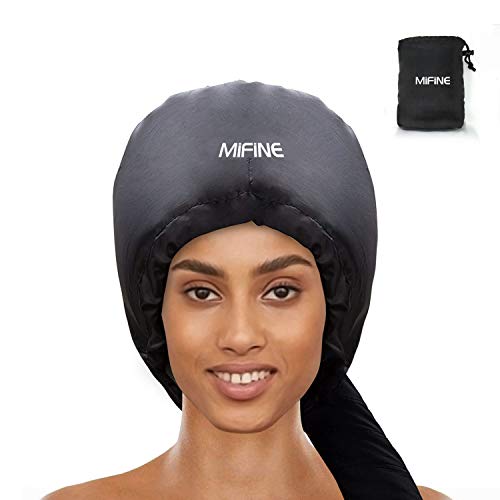 Product Cover Bonnet Hood Hair Dryer Attachment - Adjustable Extra Large Bonnet Hair Dryer for Hand Held Hair Dryer with Stretchable Grip and Extended Hose Length (Black)