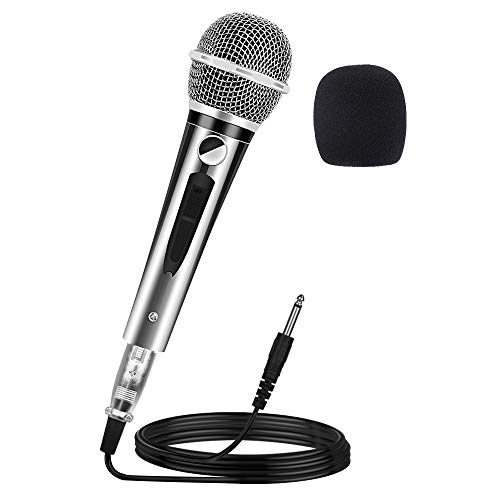 Product Cover Ankuka Wired Dynamic Karaoke Microphones, Professional Handheld Vocal Mic with 13ft 6.35mm XLR Audio Cable Compatible with Karaoke Machine/Speaker/Amp/Mixer for Singing, Speech, Wedding, Stage
