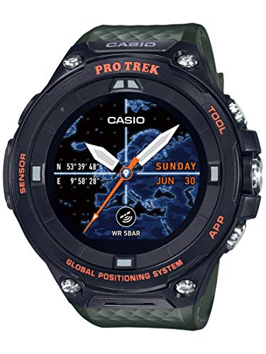 Product Cover Casio Men's PRO Trek Stainless Steel Quartz Watch with Resin Strap, Green, 25.2 (Model: WSD-F20A-GNBAU)