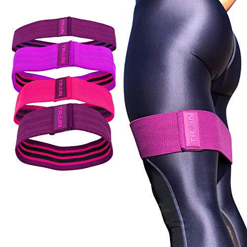 Product Cover Booty Resistance Workout Bands | Butt Lift, Booty Toning, Glute Enhancement for Home, Office, Outdoor, Gym Booty Sculpting Training [Set of 4 - Includes Bonus High Thigh Band]
