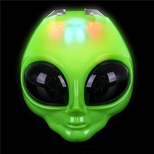 Product Cover Rhode Island Novelty 8 Inch Light-Up Flip Green Alien Mask One Per Order