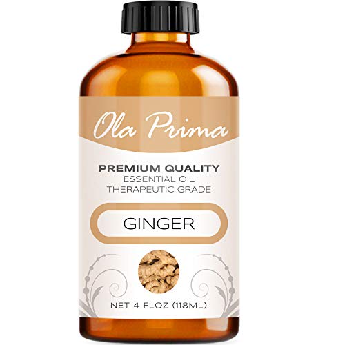 Product Cover Ola Prima 4oz - Premium Quality Ginger Essential Oil (4 Ounce Bottle) Therapeutic Grade Ginger Oil