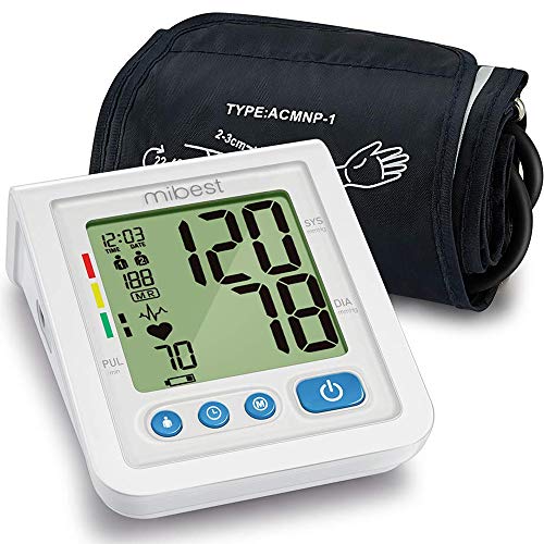 Product Cover MIBEST Portable Blood Pressure Monitor - BP Cuff Meter with Display - Standard Size Blood Pressure Machine 8.7-12.6