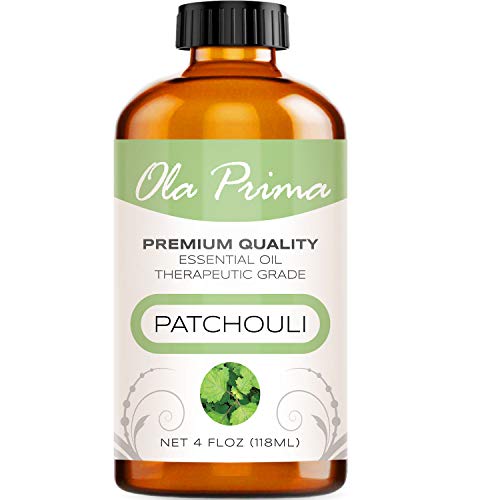 Product Cover Ola Prima 4oz - Premium Quality Patchouli Essential Oil (4 Ounce Bottle) Therapeutic Grade Patchouli Oil