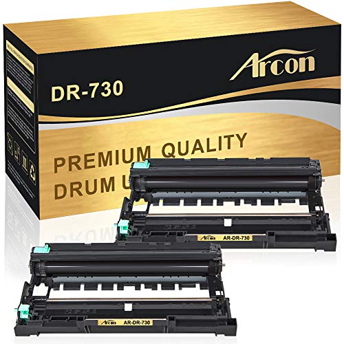 Product Cover Arcon Compatible Drum Unit Replacement for Brother DR730 DR-730 DR 730 Drum Unit Brother HL-L2350DW L2390DW L2395DW HL-L2370DW HL-L2370DWXL DCP-L2550DW MFC-L2710DW Printer-2 Packs Drum Unit
