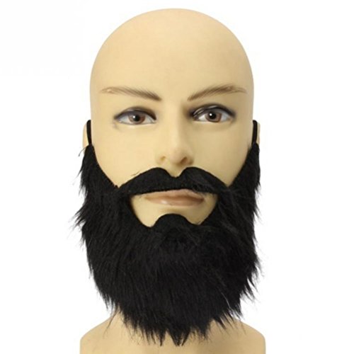 Product Cover TENDYCOCO Fake Beard Black Bearded Man Funny Mustache Costume Party Fake Mustaches Whisker Festival Supplies
