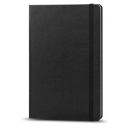 Product Cover iBayam Classic Notebook Journal - Ruled, Hardcover, with Fine Inner Pocket, Elastic Closure, Bookmark, Premium 70Gsm Paper, Size 5