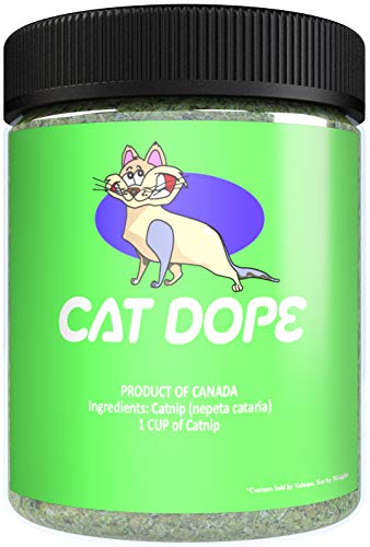 Product Cover Cat Dope Catnip, Maximum Safe Blend for Cats, Infused with High Premium Potency Your Kitty is Sure to Go Crazy for (1 Cup)