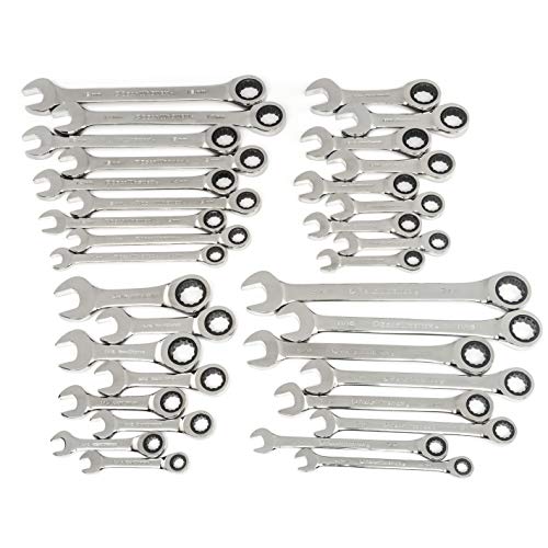 Product Cover GEARWRENCH 85034 SAE/MM Ratcheting Wrench Set, 34-Pieces, Original and Stubby