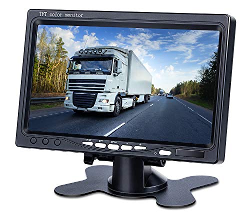 Product Cover Upgrade Backup Camera Monitor 7 Inch Rearview Reversing LCD Monitor, 1280X720P Resolution Screen, Two Video Input Plug V1/V2 Car Rearview Cameras,- HD Transmission, 【Just a Monitor】 - DVKNM (DBT)
