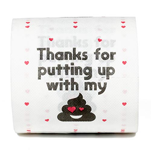 Product Cover Valentine's Day Funny Toilet Paper Gag Gift - Thanks for Putting up with My ...
