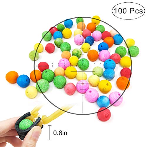 Product Cover TOPRADE Multiple Color Paper Pellets Balls Bobbles Slingshot Ammo Safe Ammo for Children Enjoy Family Time (100pcs)