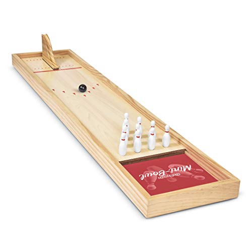 Product Cover GoSports Tabletop Mini Bowling Game Set | Premium Wooden Construction with Dry Erase Scorecard | Perfect for Kids & Adults