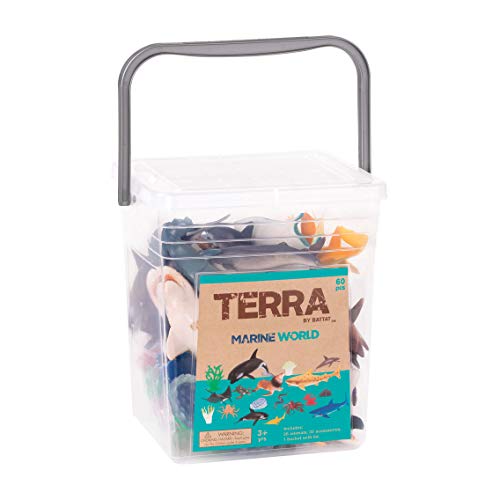Product Cover Terra by Battat - Marine World - Assorted Fish & Sea Creature Miniature Animal Toys for Kids 3+ (60 Pc)