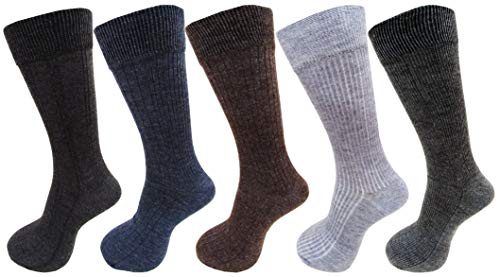 Product Cover RC. ROYAL CLASS Men Calf Length Double Knit Warm Thick Woolen Multicolored Socks (Pack of 5 Pairs)